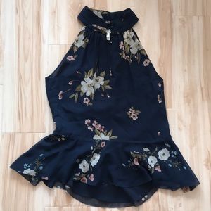 Joie sleeveless peplum blouse